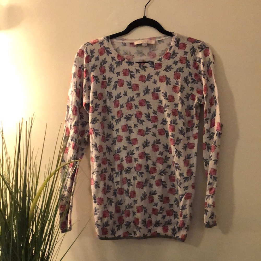 Floral loft sweater